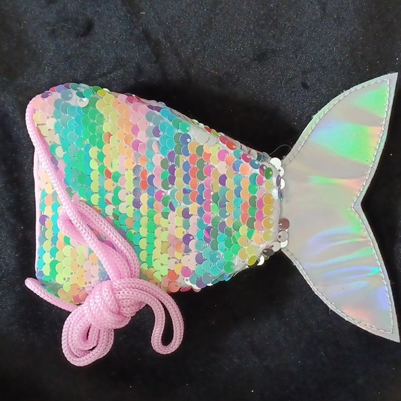 ⭐️3 For $10⭐️Mermaid tail sequined purse RAINBOW/SILVER/PINK - Picture 2 of 3